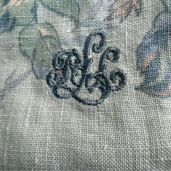Lauren Ralph Lauren Mint Green Floral Tropical Linen Top Women’s Size Small - Picture 5 of 14